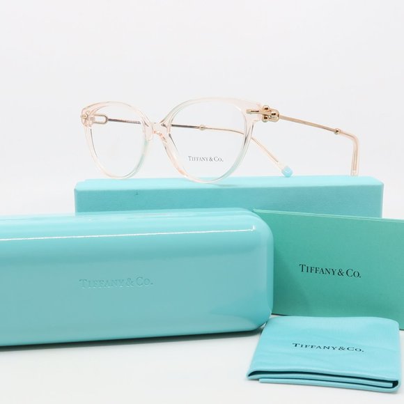 Tiffany & Co. Accessories - Tiffany & Co. TF 2217 8278 New Transparent Nude Women's Eyeglasses 53mm w/ box